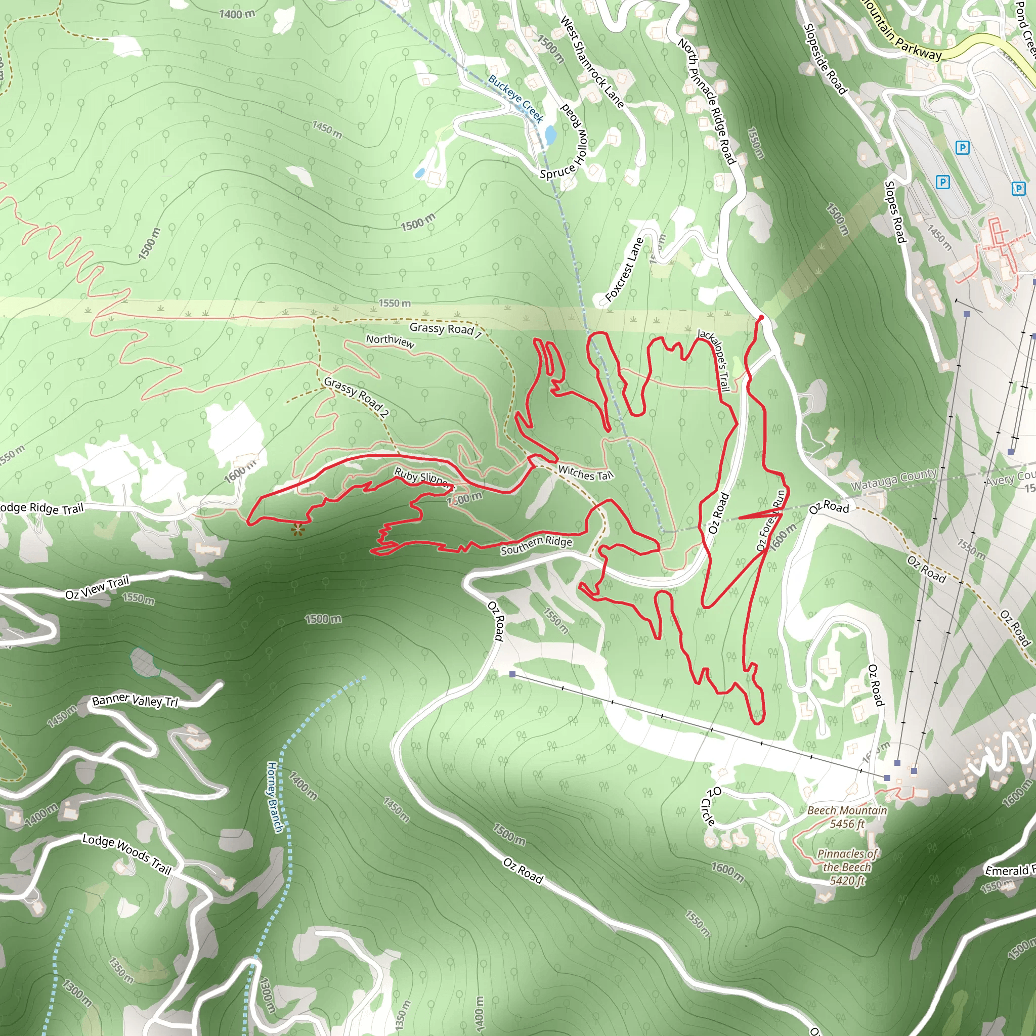 The Oz Road Loop mobile static map