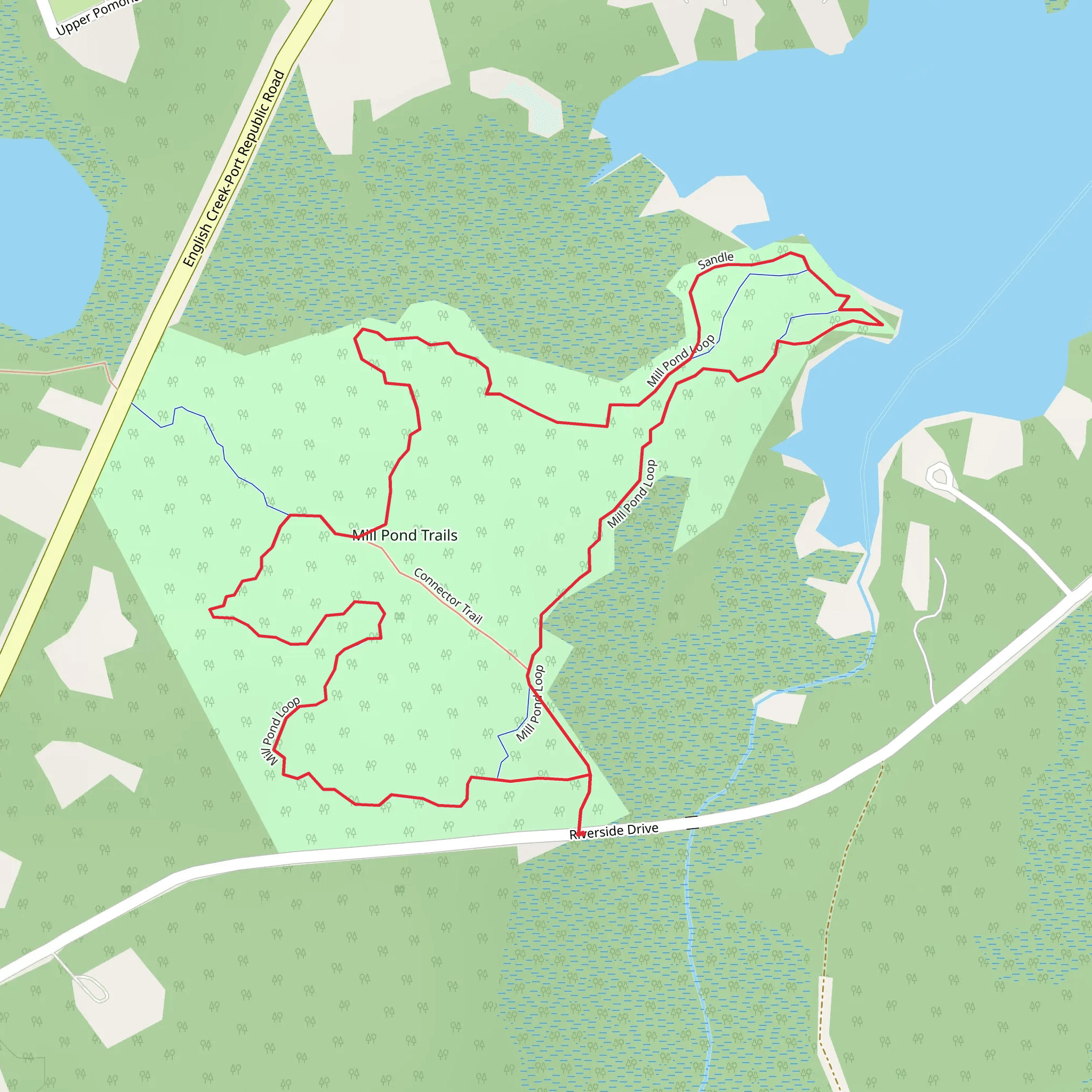 Sandle and Lower Point Trail Loop mobile static map