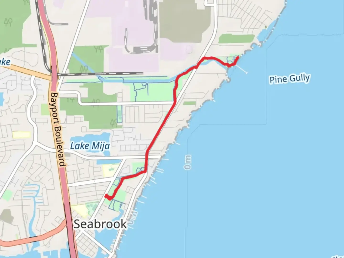 An image depicting the trail Rex L Meador Park to Robinson Park and its surrounding area.