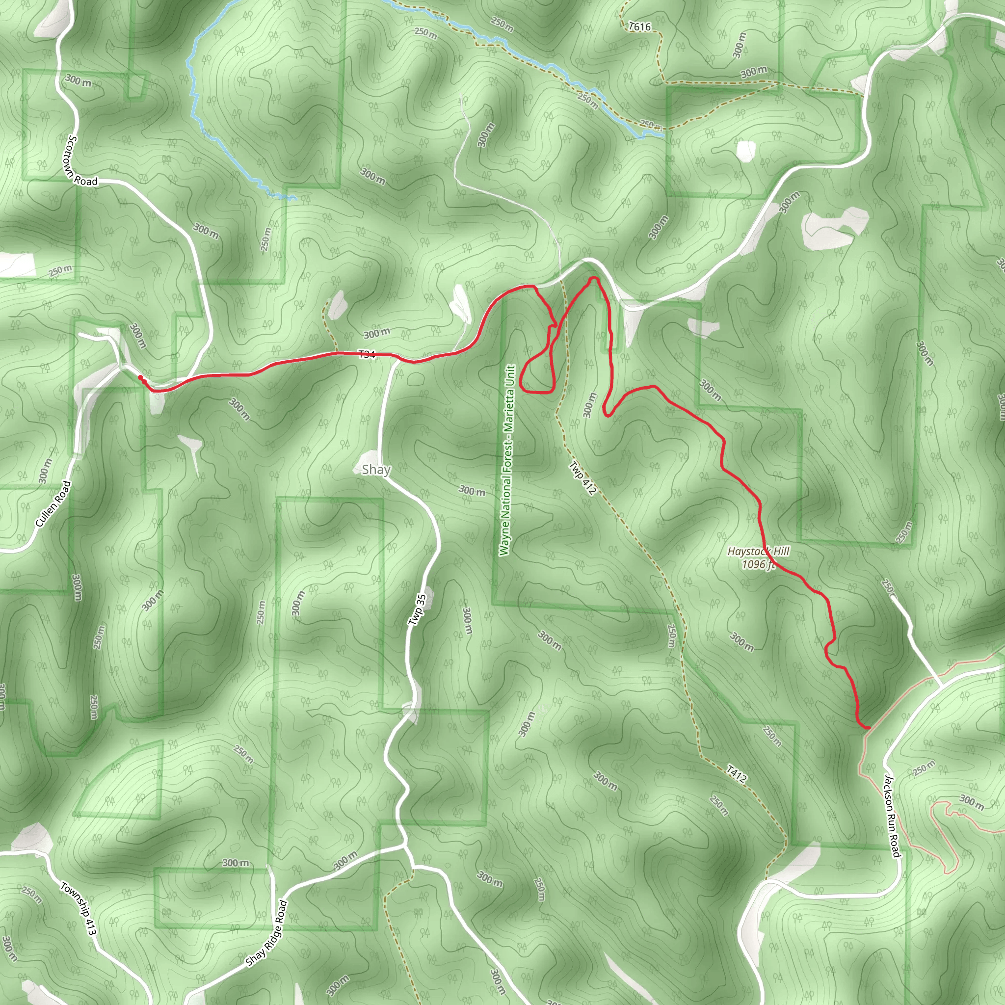 Shay Ridge Trail mobile static map