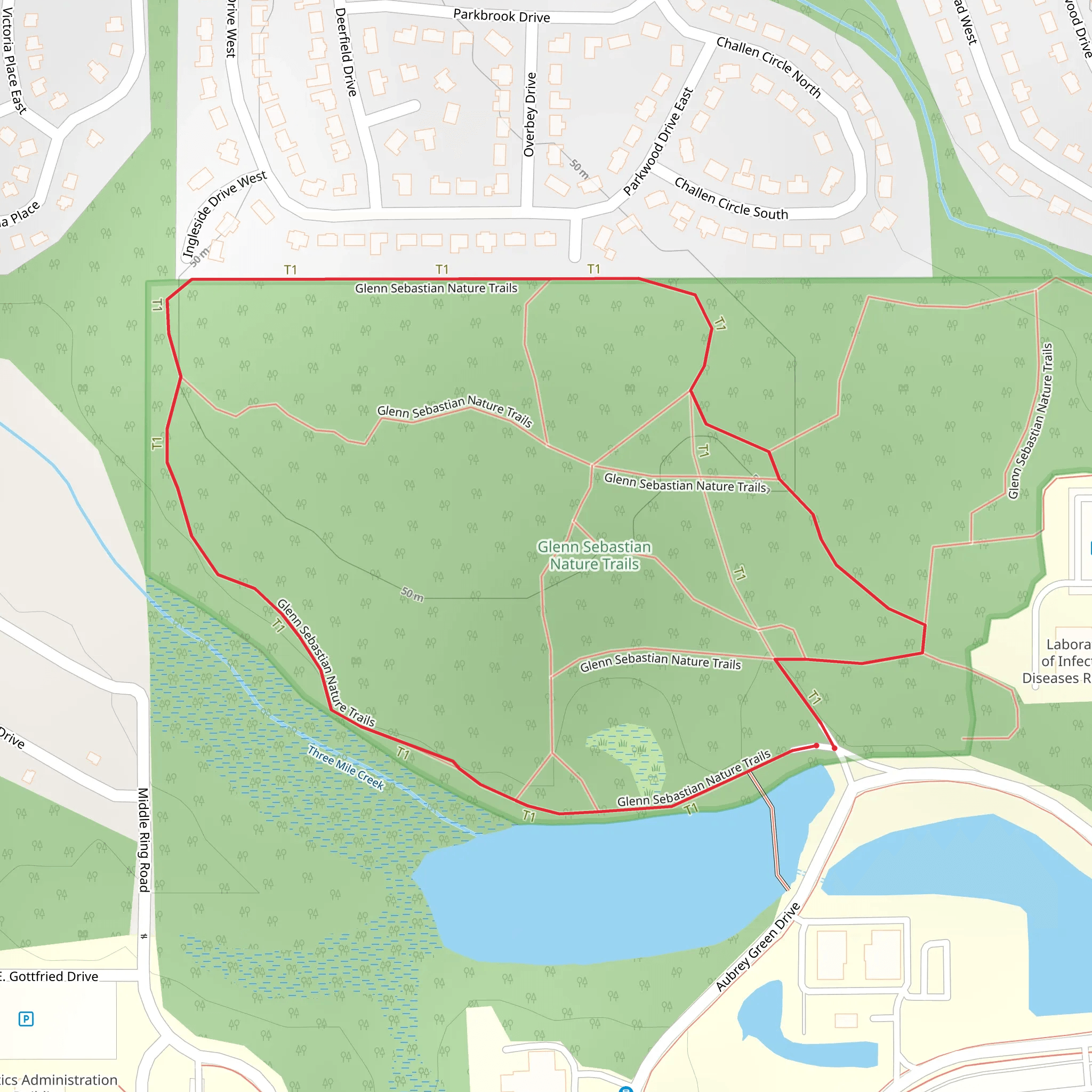 Glenn Sebastian Nature Trails Loop mobile static map