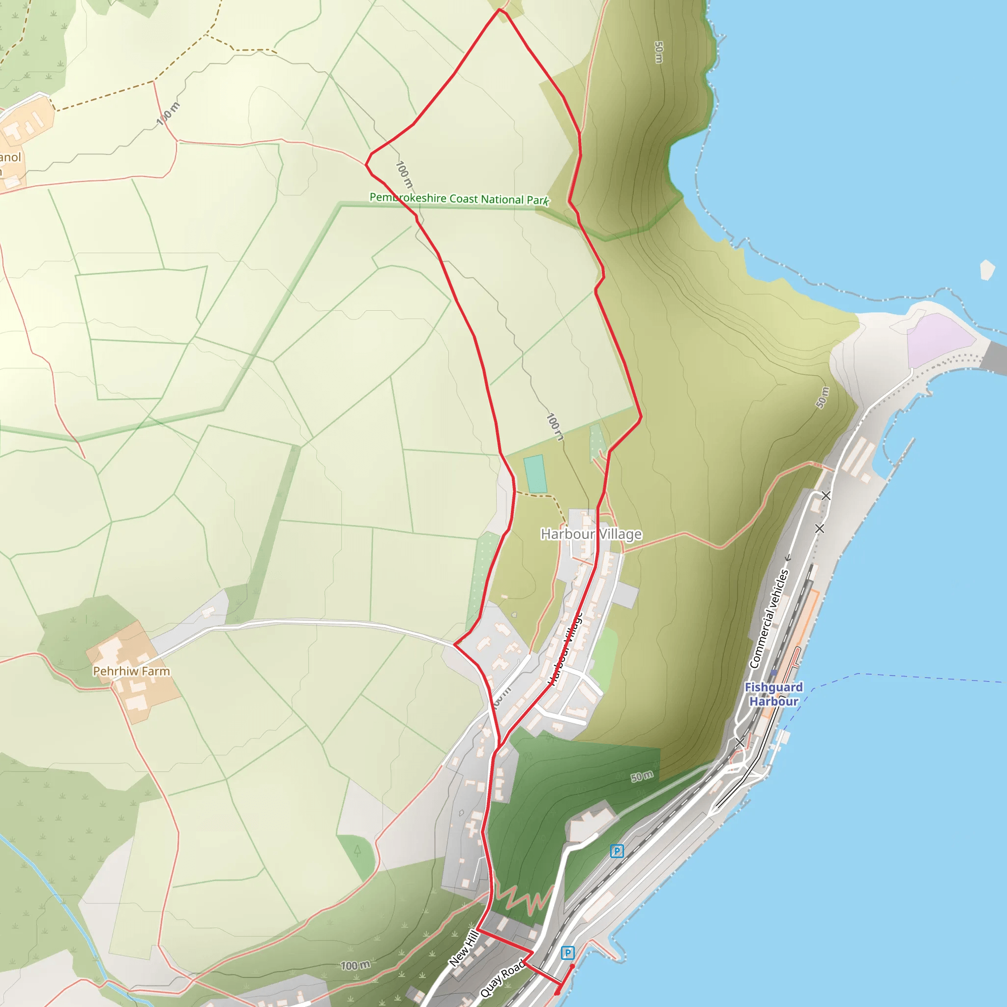 Llanwnda - Goodwick Path mobile static map