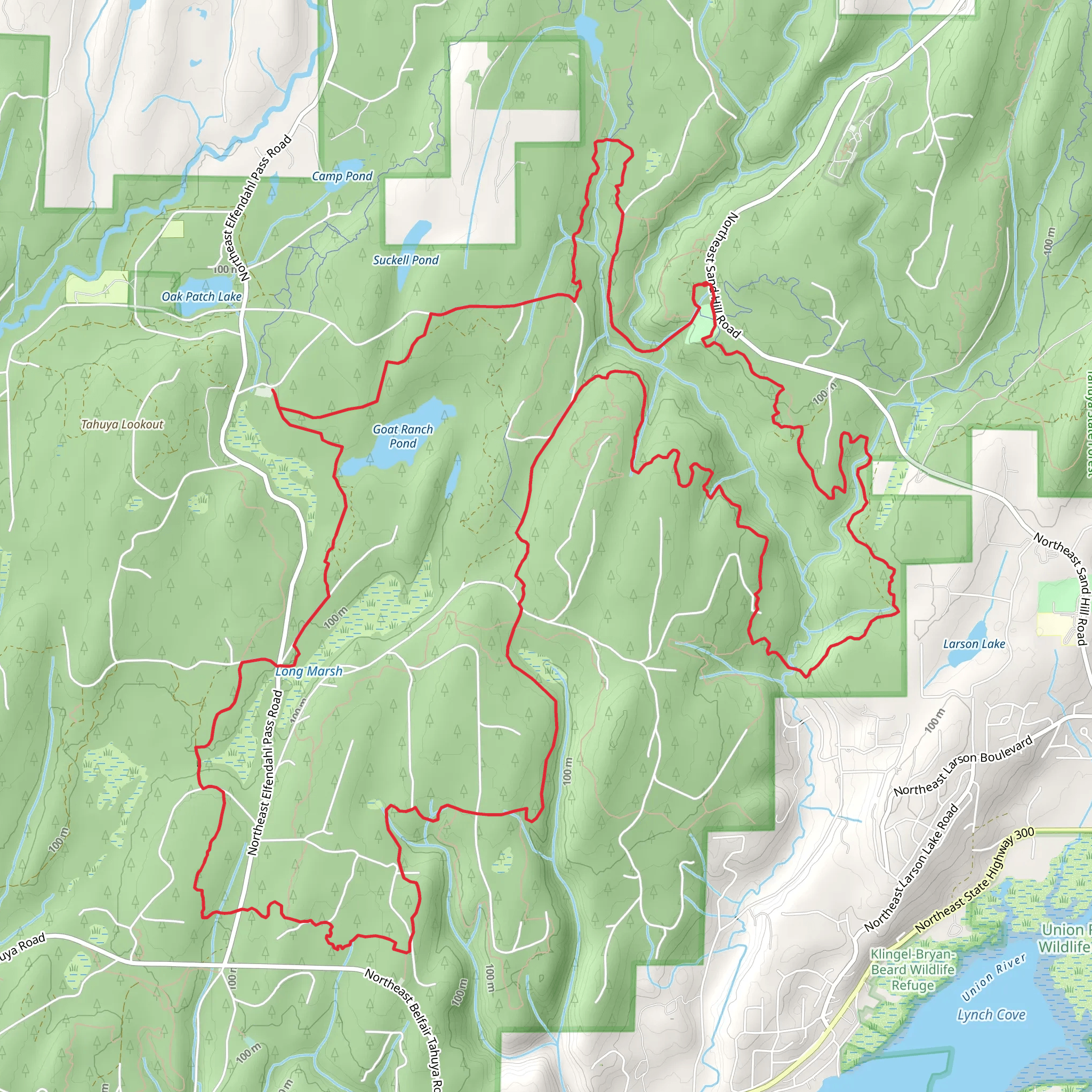 Tahuya River Trail, Mission Creek Trail and Overland Trail mobile static map