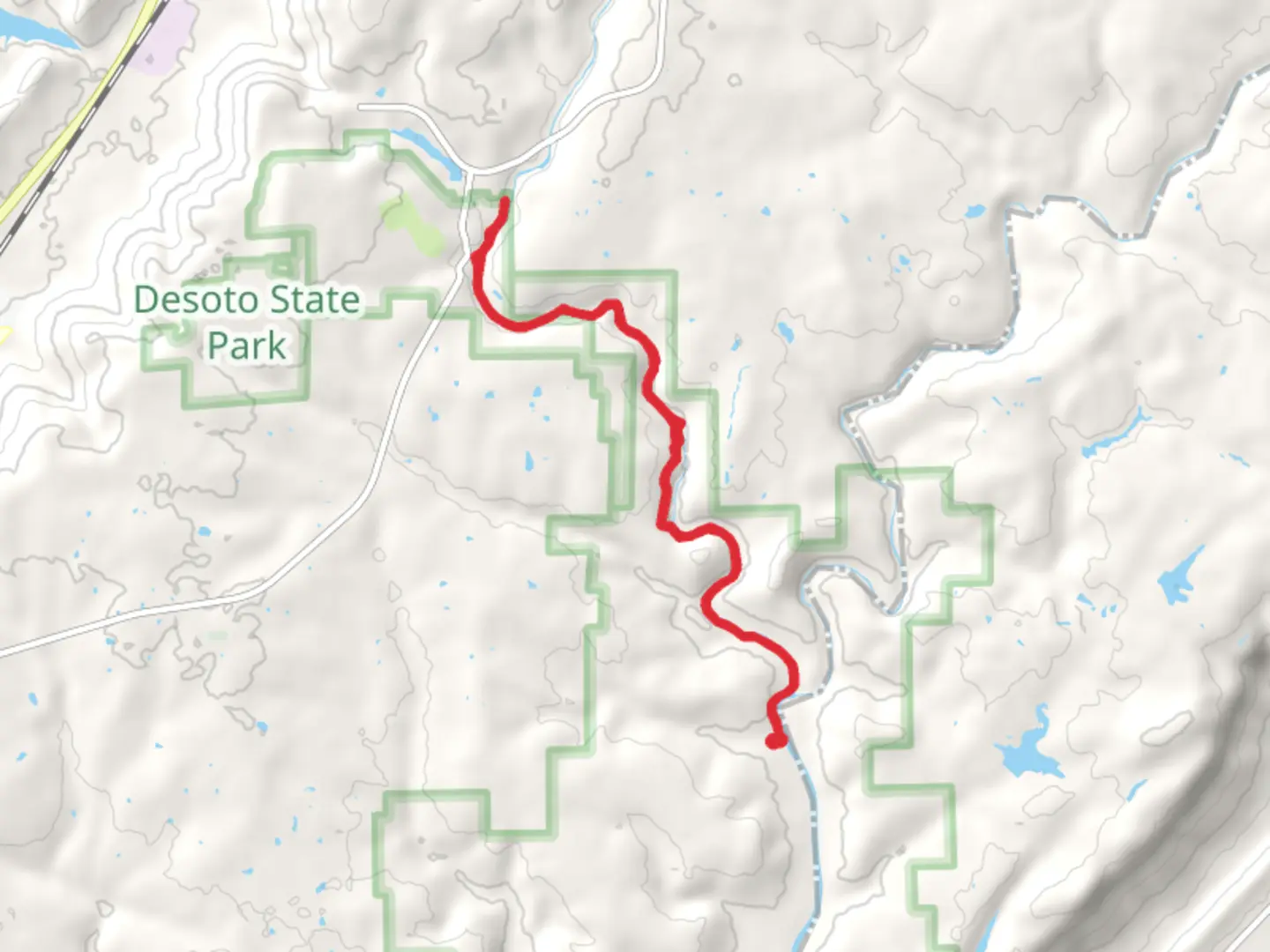 An image depicting the trail Desoto Scout Trail and its surrounding area.