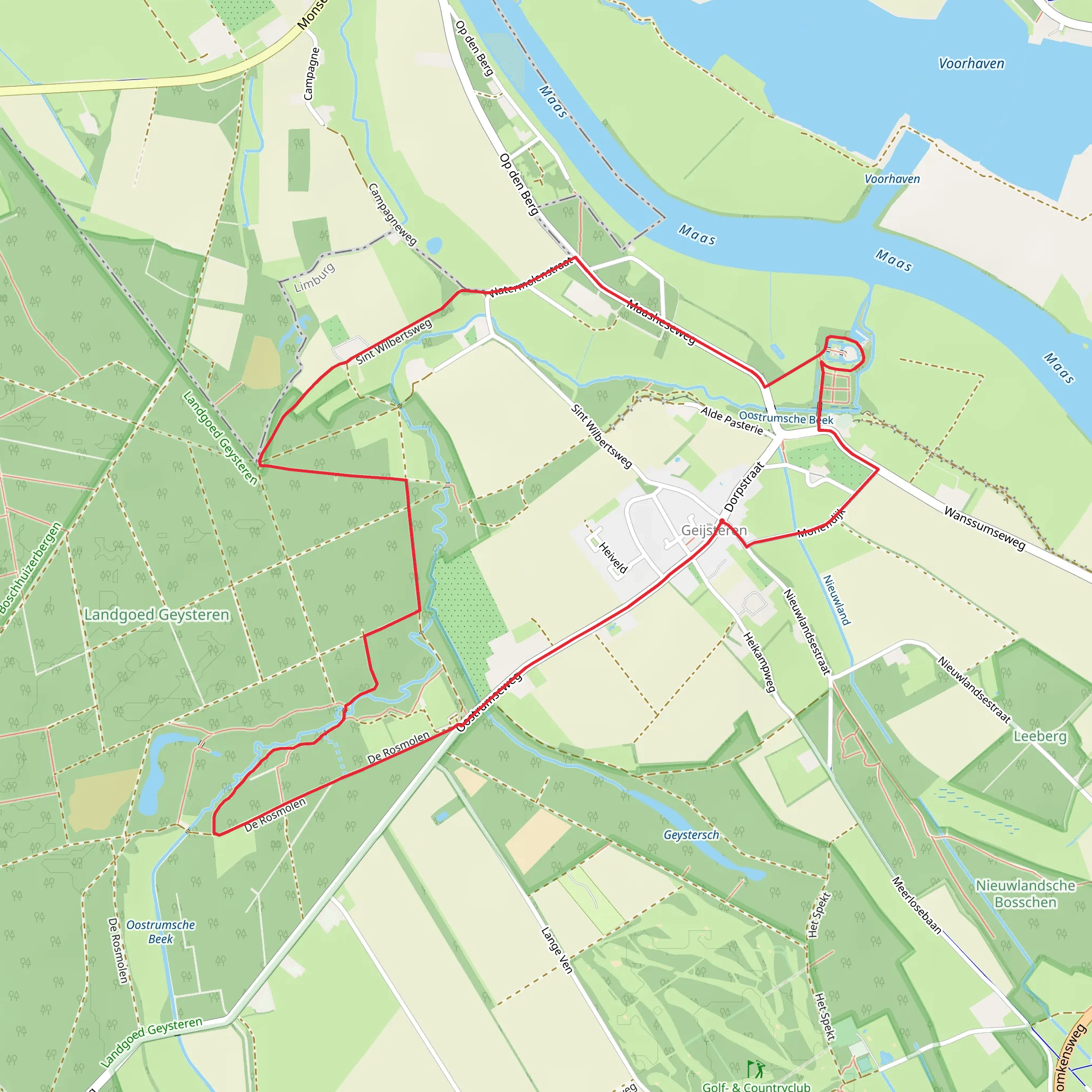 Kasteel Geijsteren and Holtmeulen Loop mobile static map