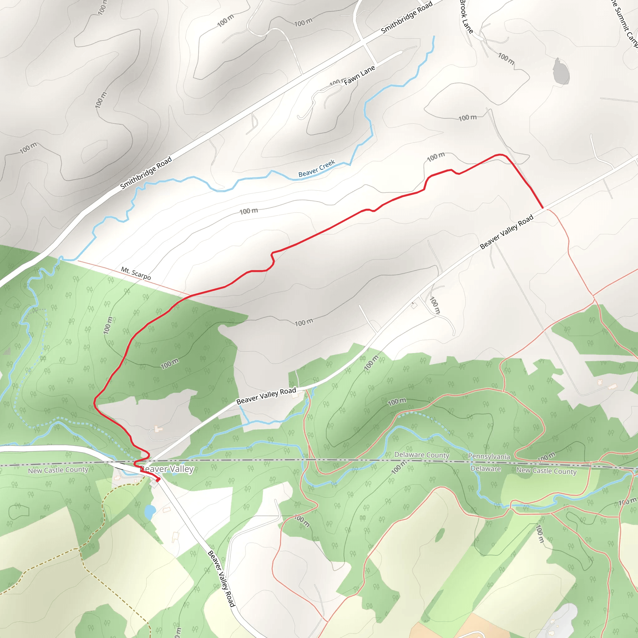 Beaver Valley Trail mobile static map