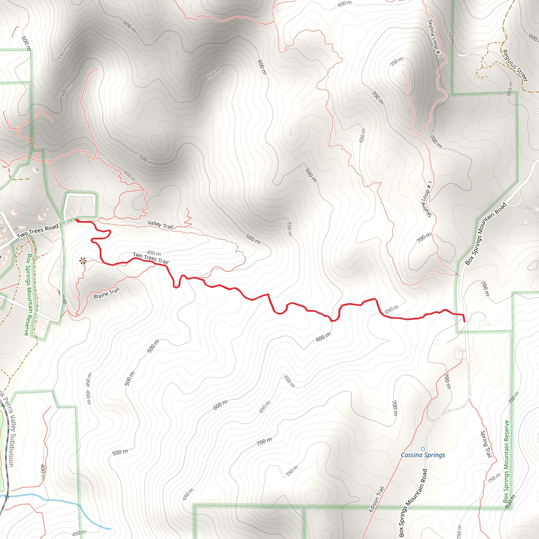 Two Tree's Trail mobile static map
