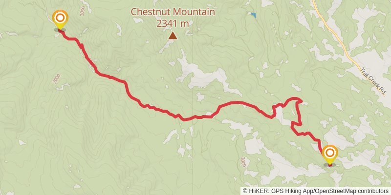 Bear Canyon Loop Trail stage 2 Map