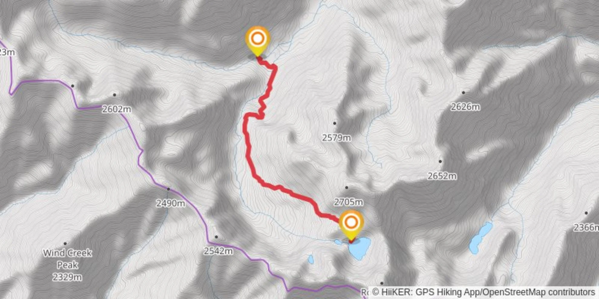 An image depicting the trail Rock Creek Lake and its surrounding area.