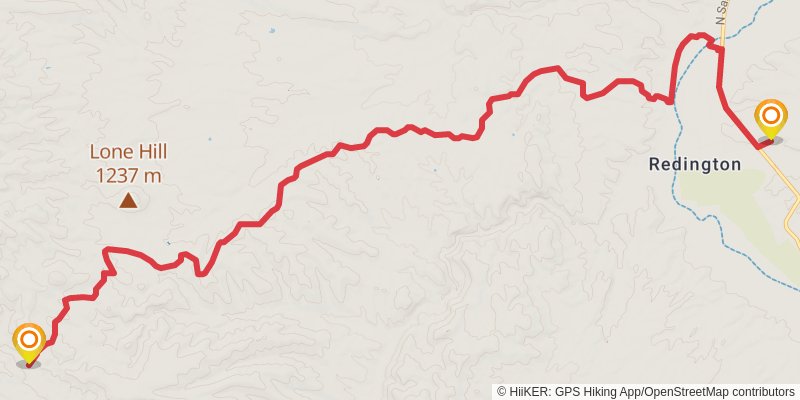 Sky Islands Traverse stage 25 Map