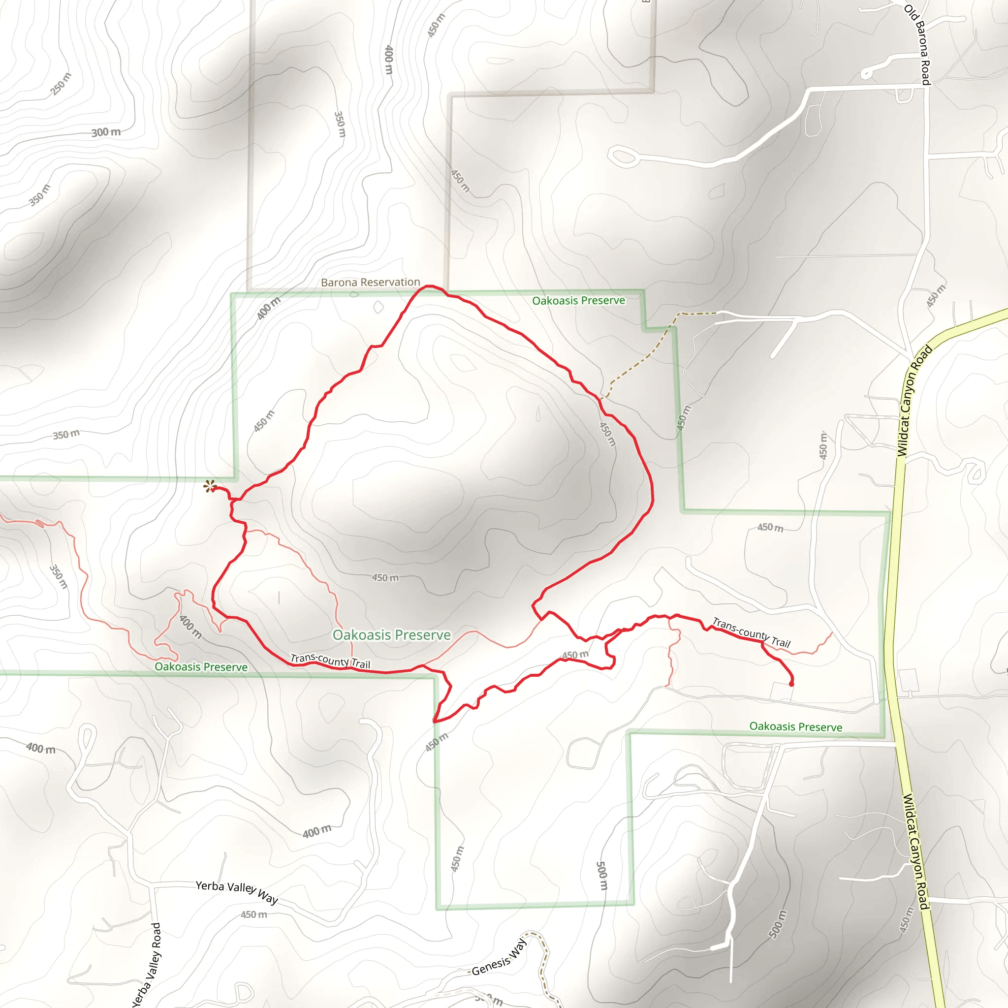 Trans-county Loop Trail mobile static map