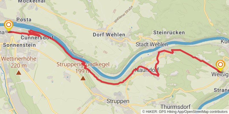 Malerweg stage 7 Map