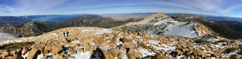 An image depicting the trail Freel Peak via Horse Meadows and Tahoe Rim Trail and its surrounding area.
