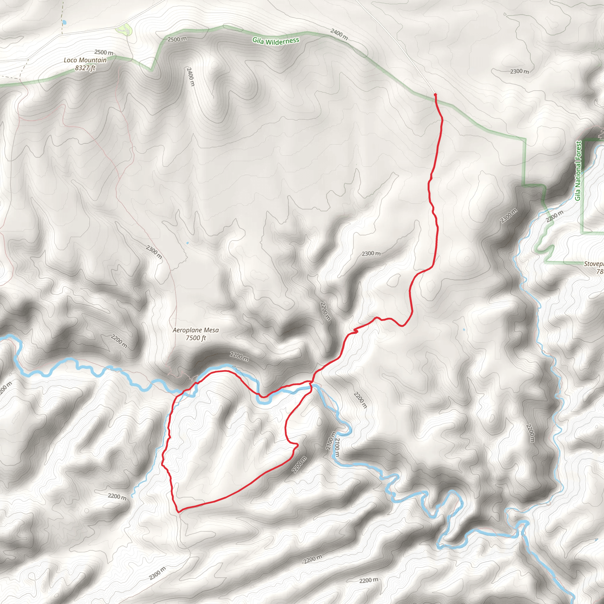 Flying V and Middle Fork Loop Trail mobile static map
