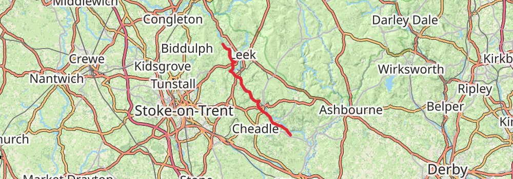 Staffordshire Way stage 2 Map