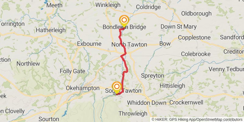 Southern Section - Tarka Trail stage 5 Map