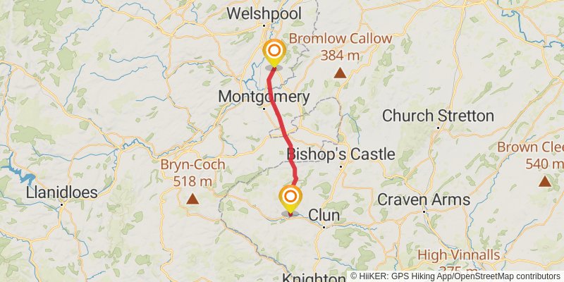 Offa's Dyke Path stage 8 Map