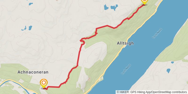 Great Glen Way alt 1 Map