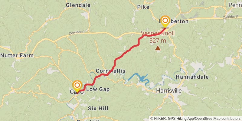 American Discovery Trail North Route stage 45 Map