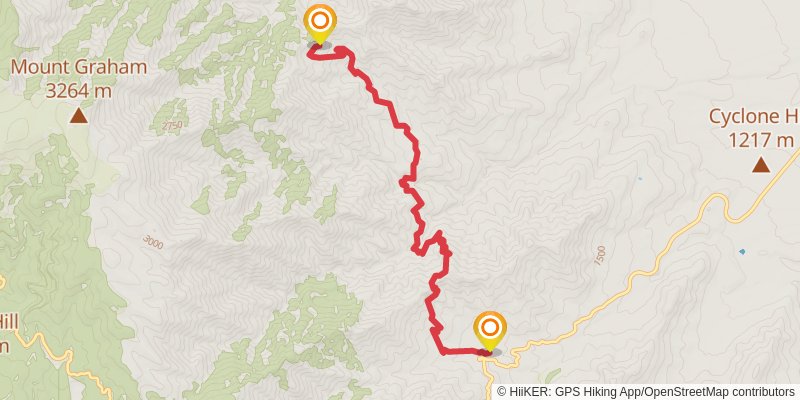 Sky Islands Traverse stage 38 Map