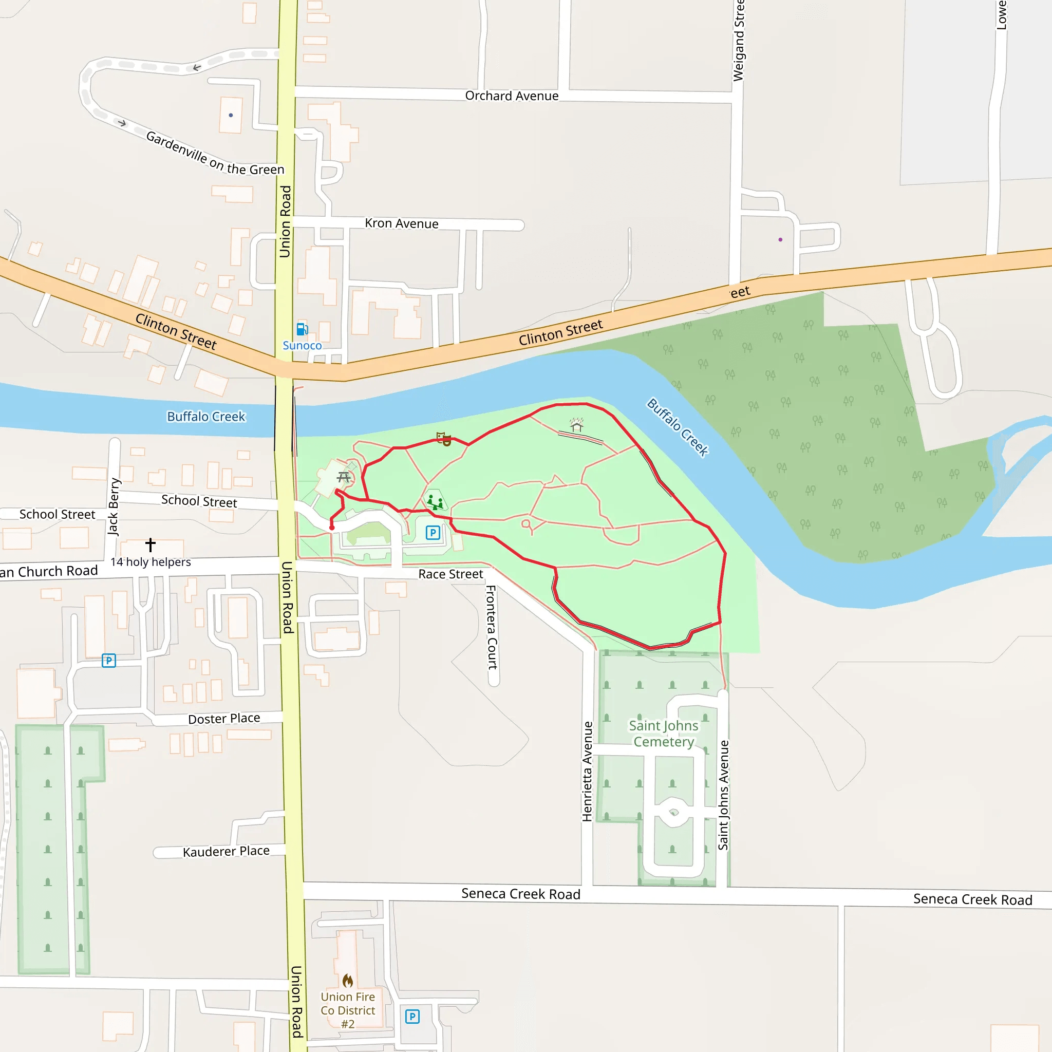 Charles E Burchfield Nature and Art Center Loop mobile static map