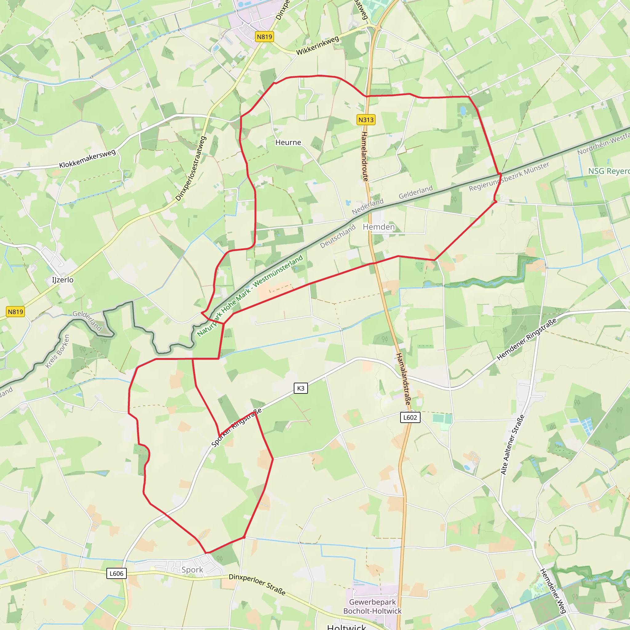 Spork and Hemden Loop mobile static map
