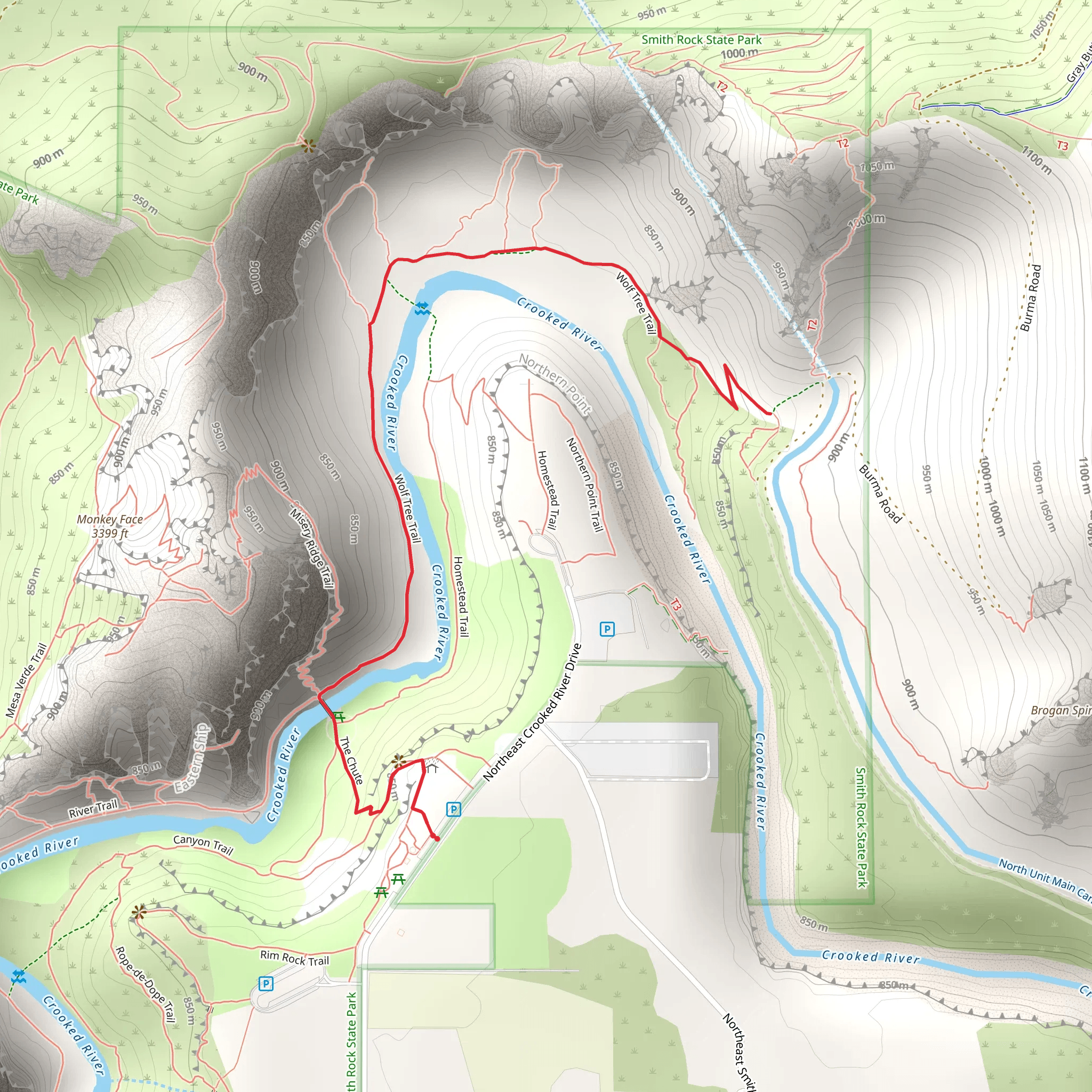 Crooked River mobile static map