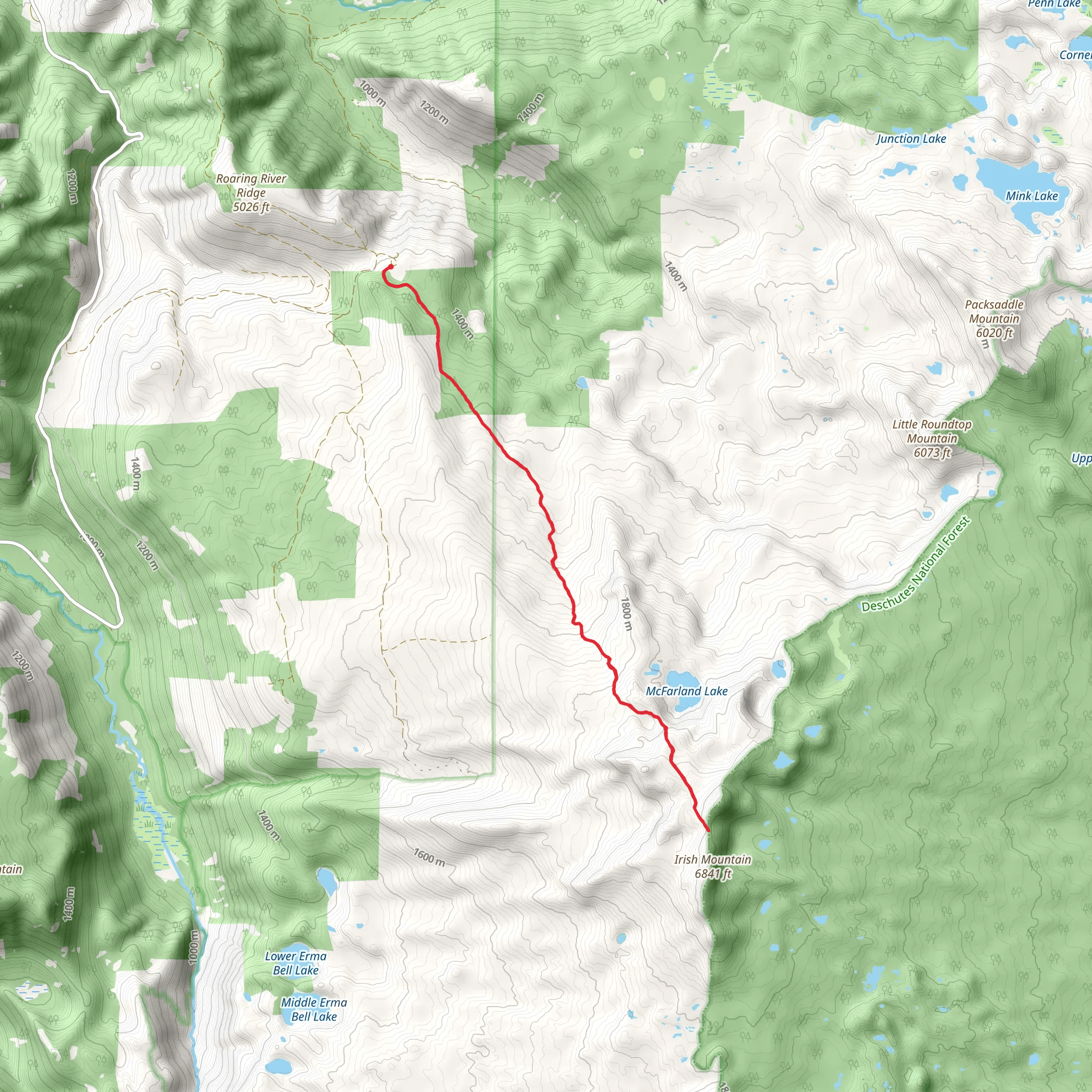 Crossing Way Trail mobile static map