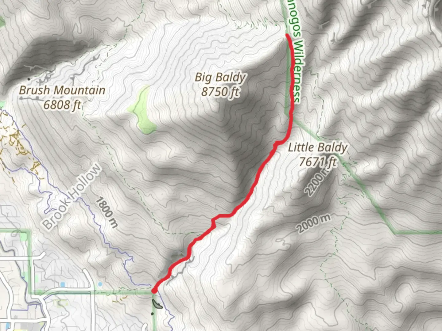 An image depicting the trail Dry Canyon Trail and its surrounding area.