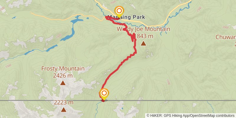Pacific Crest Trail - Washington spur 1 Map