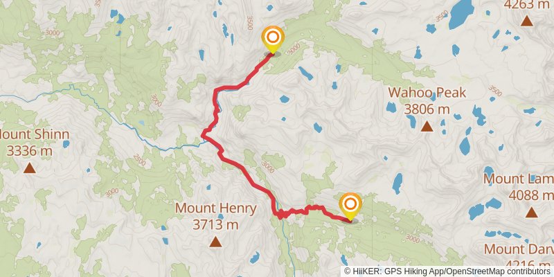 South Lake To North Lake stage 4 Map