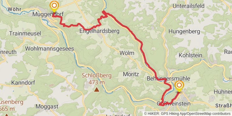 Frankenweg stage 12 Map