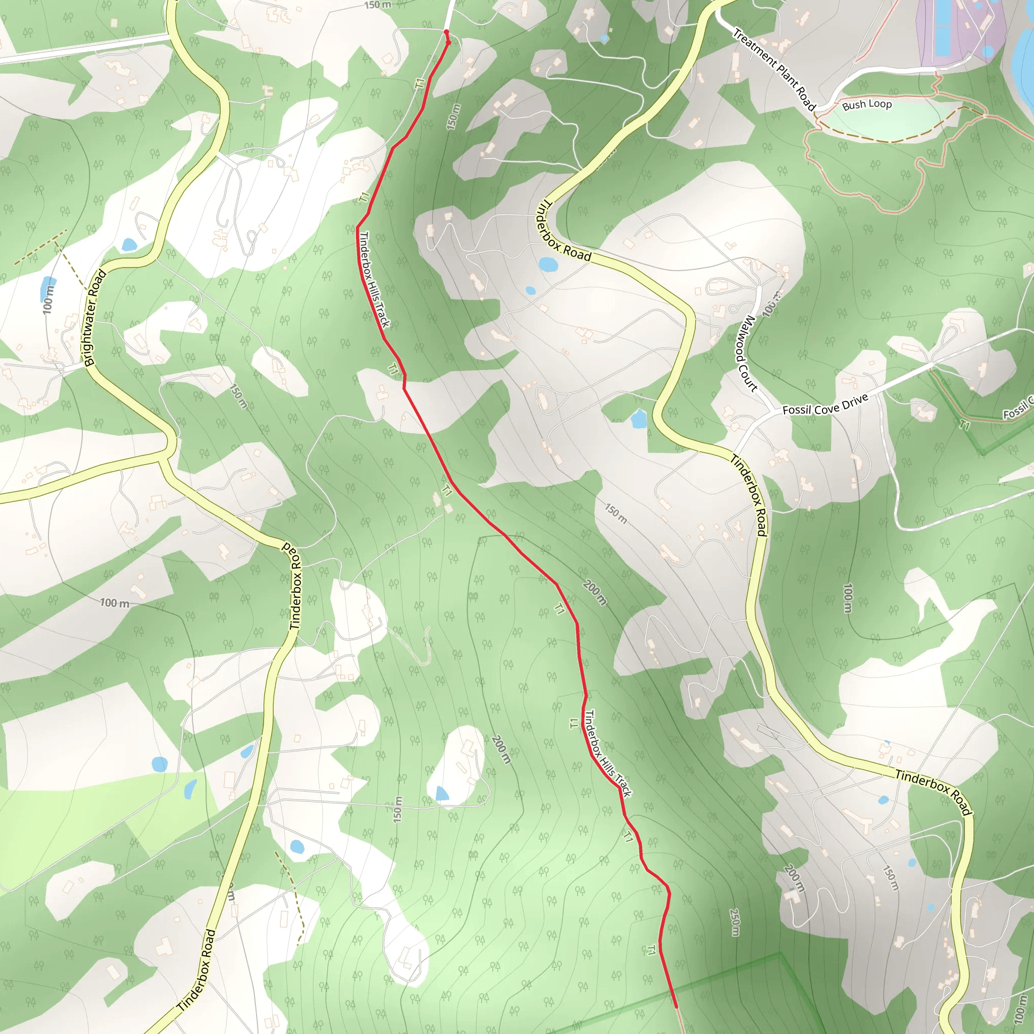 Tinderbox Hills Track mobile static map