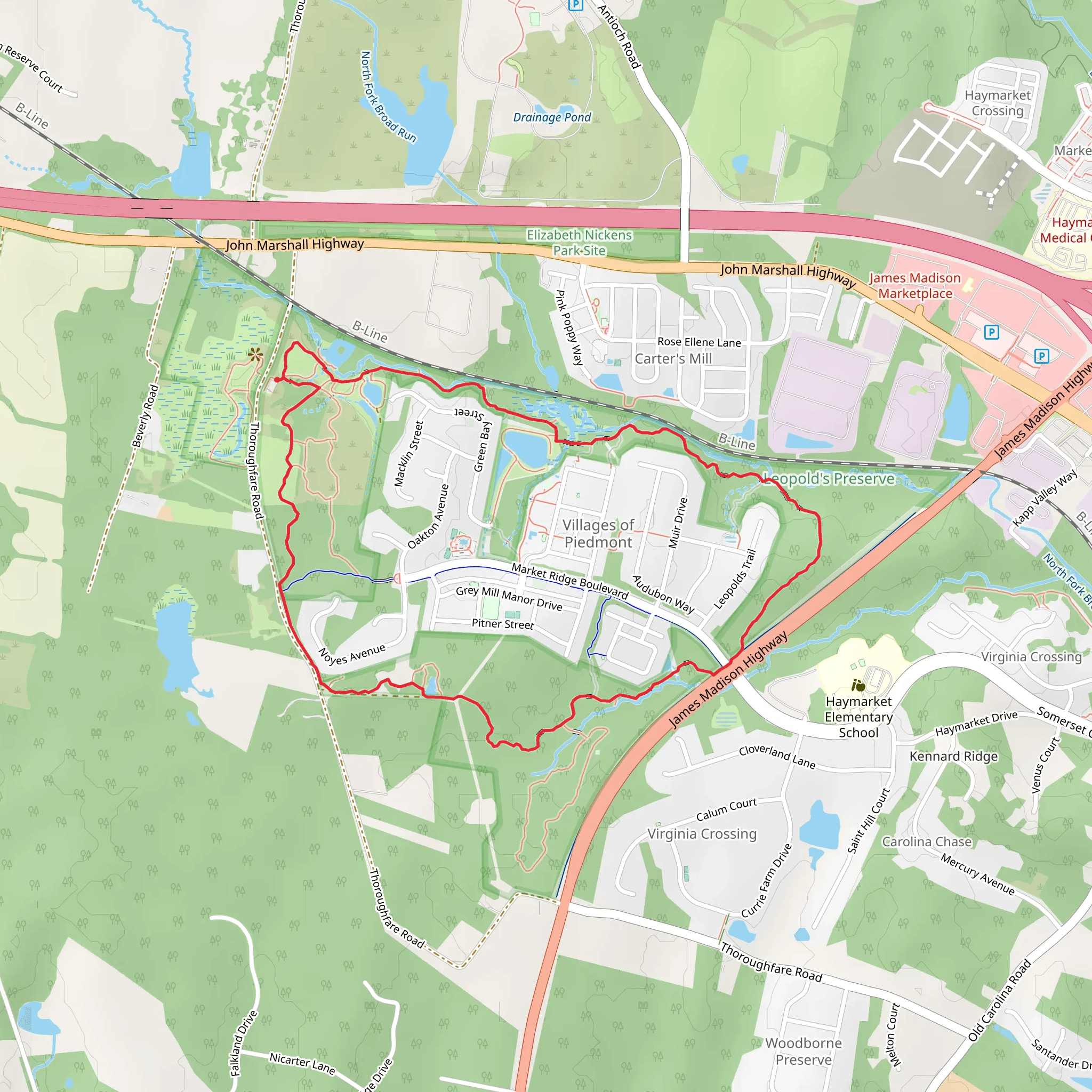 Leopold's Loop mobile static map
