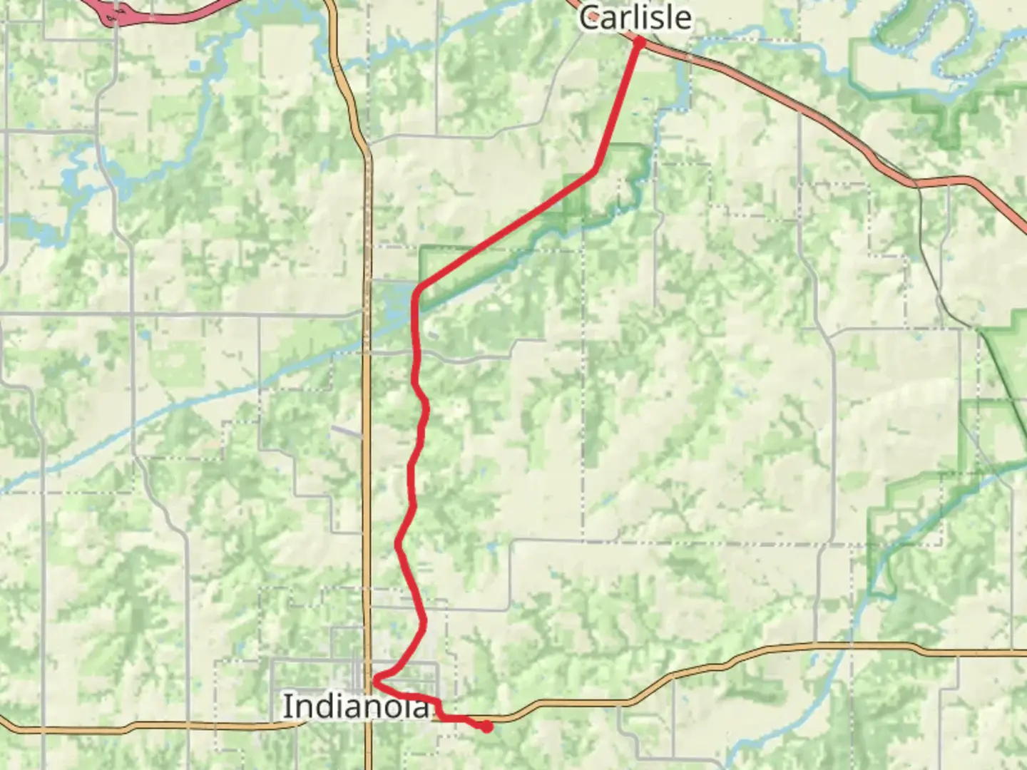 An image depicting the trail Plug Run Creek and its surrounding area.