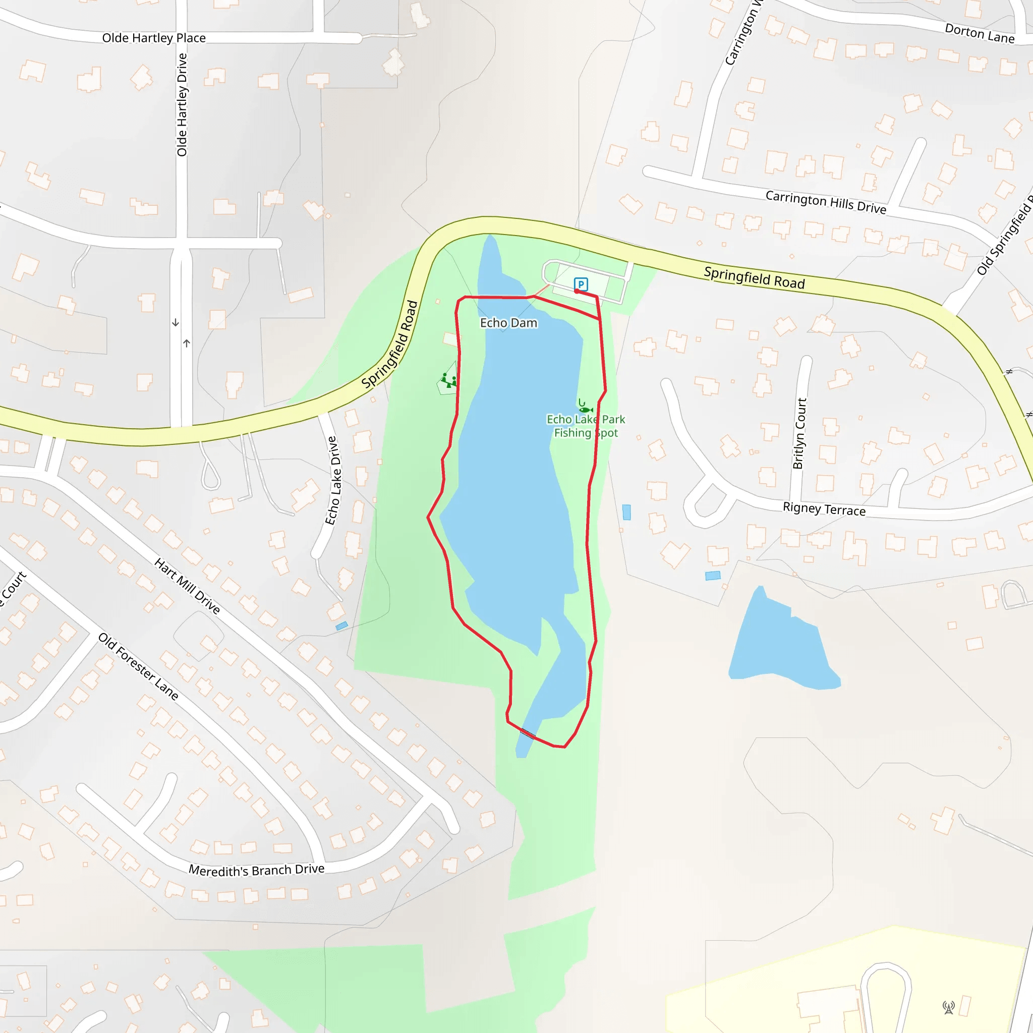 Springfield Road Loop mobile static map