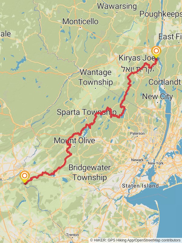 Highlands Trail mobile static map