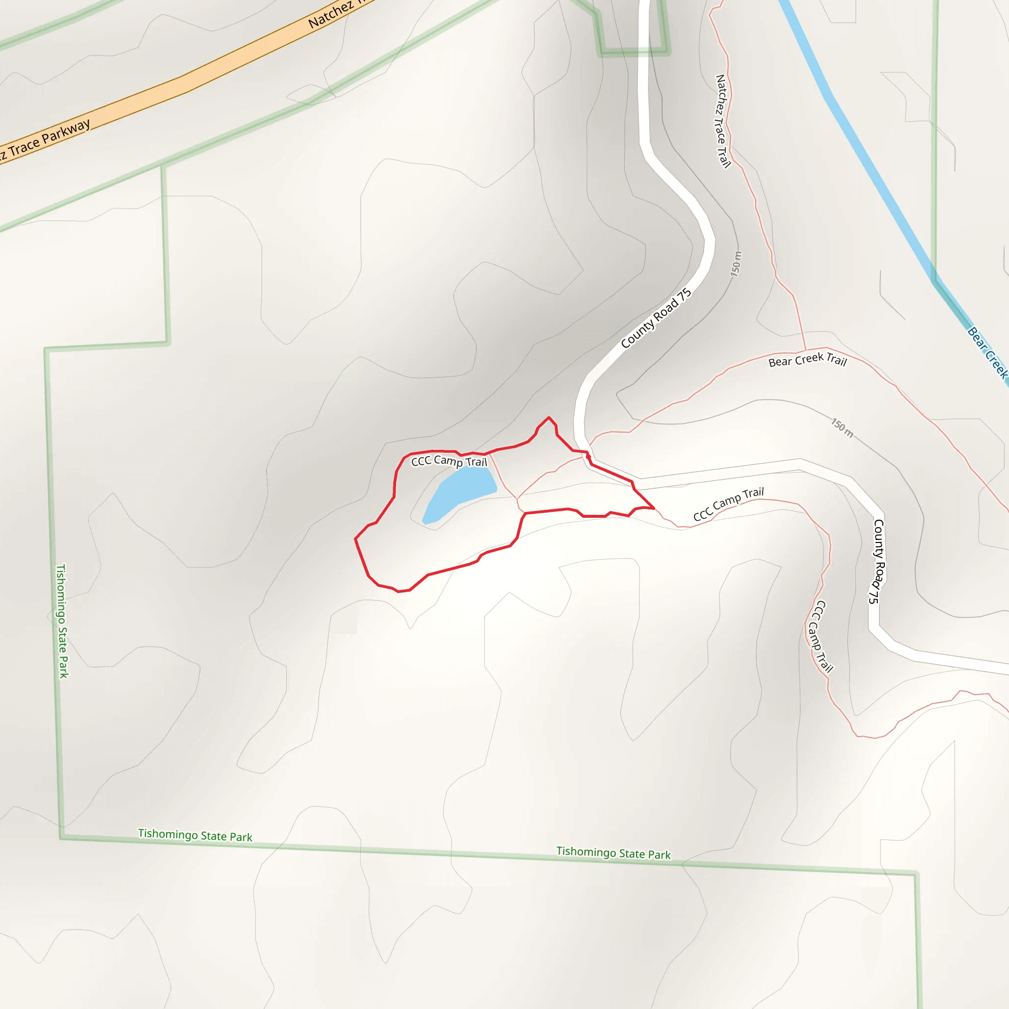 CCC Camp Loop Trail mobile static map