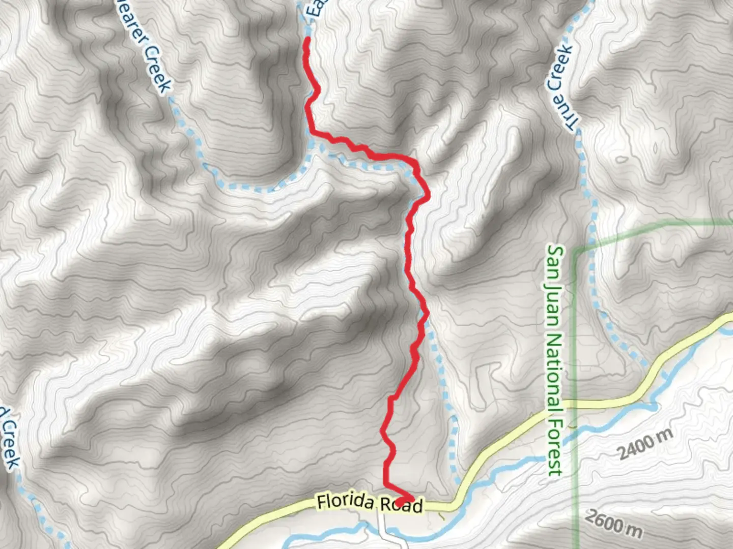 An image depicting the trail Shearer Creek Trail - Short and its surrounding area.