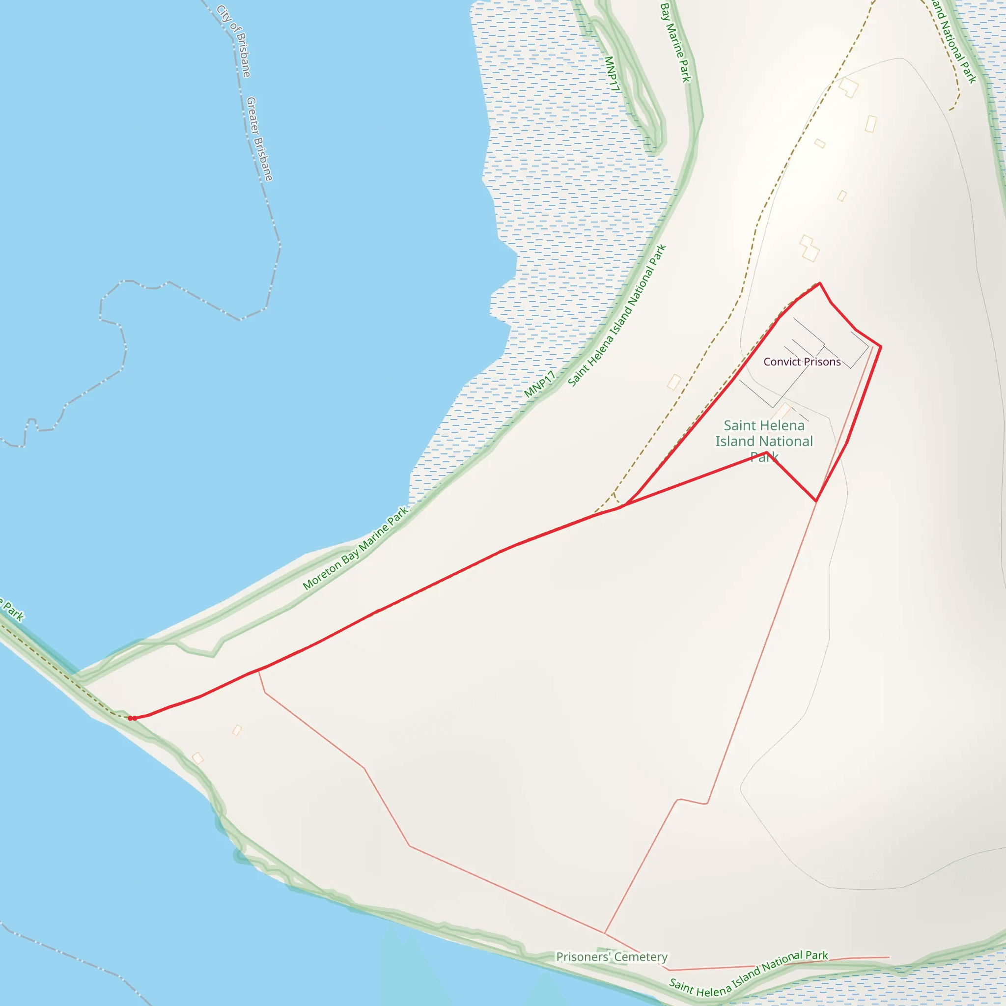 St Helena Island Walk mobile static map