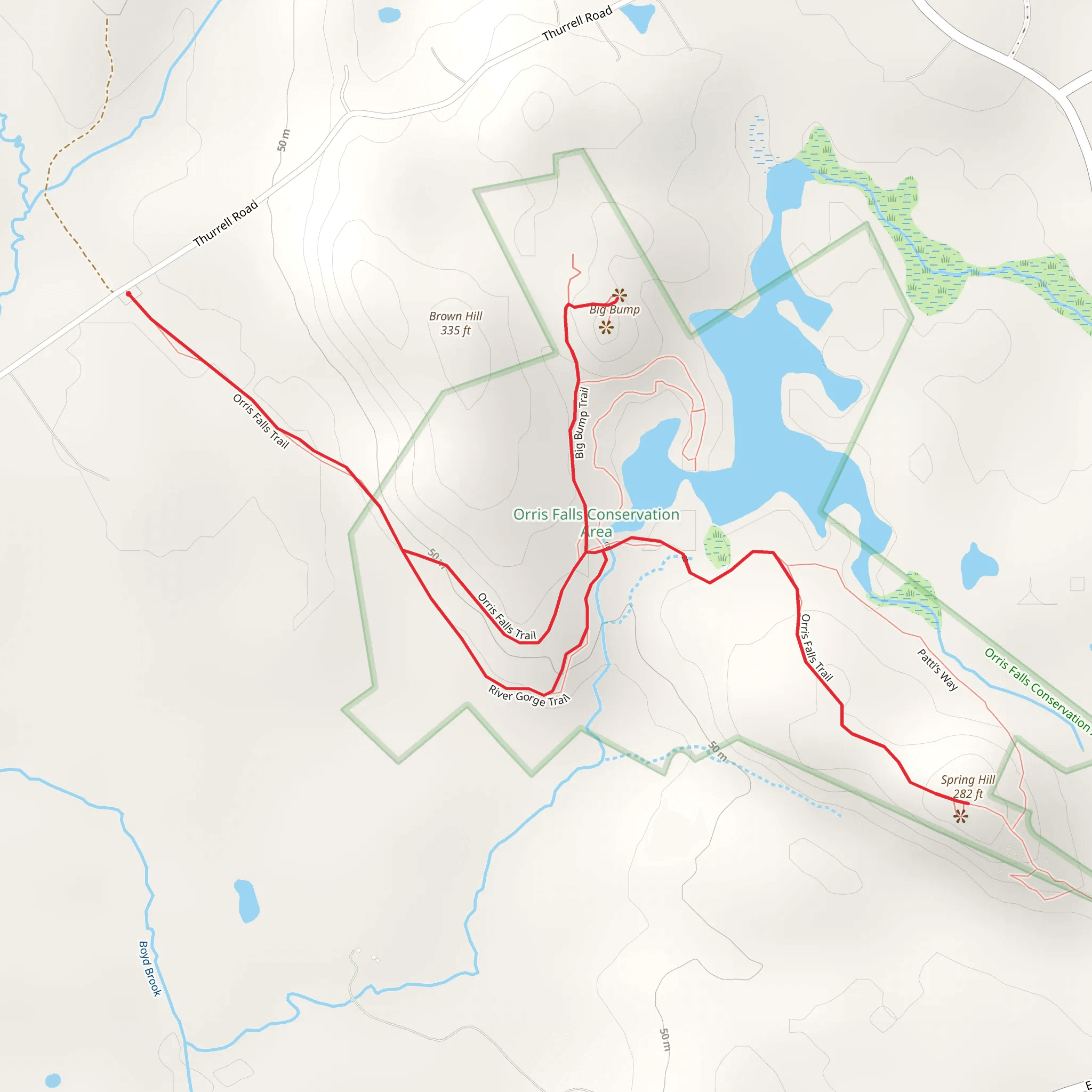 Spring Hill Loop mobile static map
