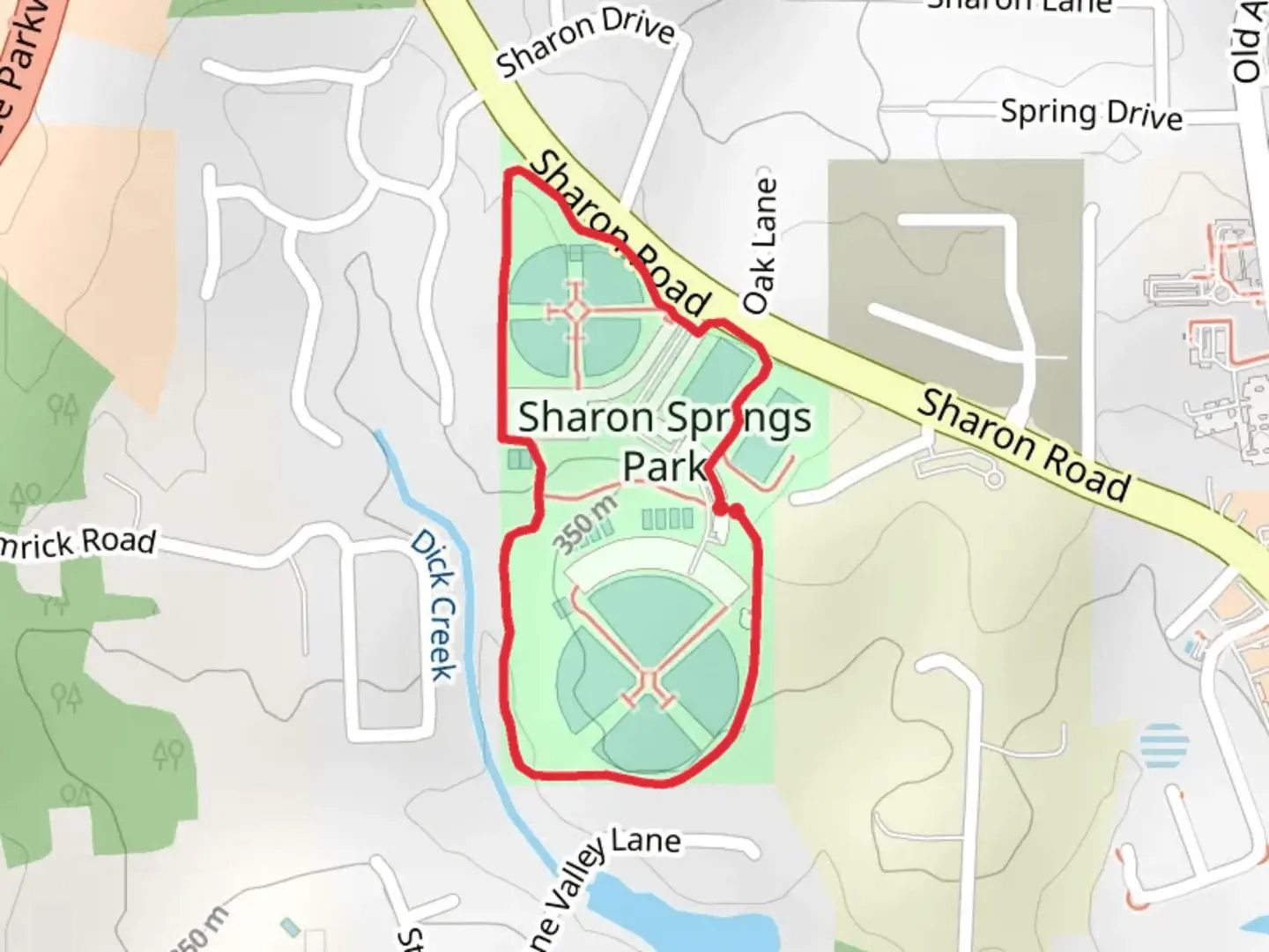 An image depicting the trail Chole Road Loop and its surrounding area.