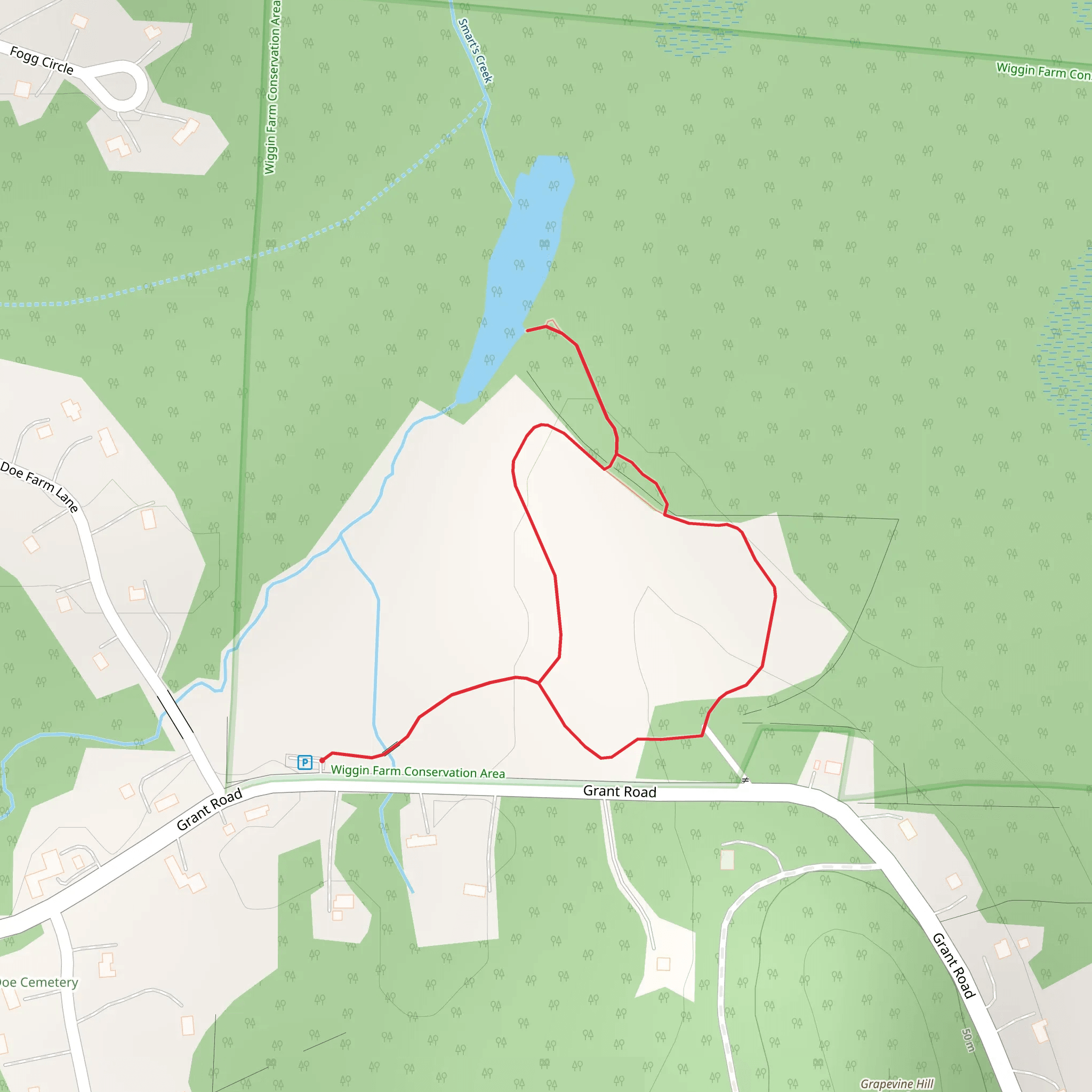 Smart's Creek - Red Loop Blt Trail mobile static map