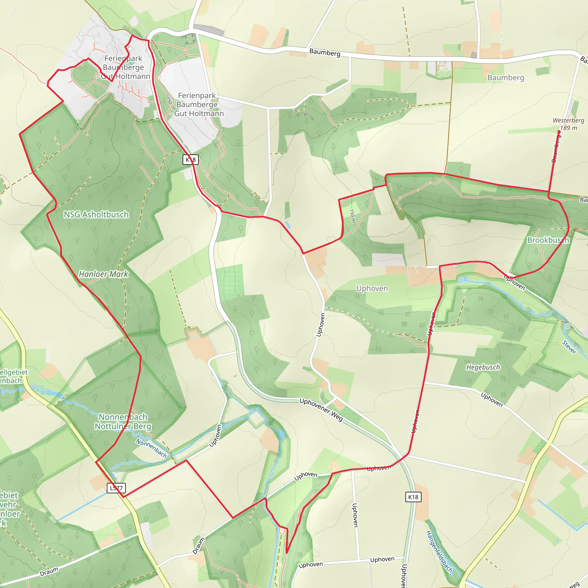 Billerbeck and Longinusturm Rundweg mobile static map