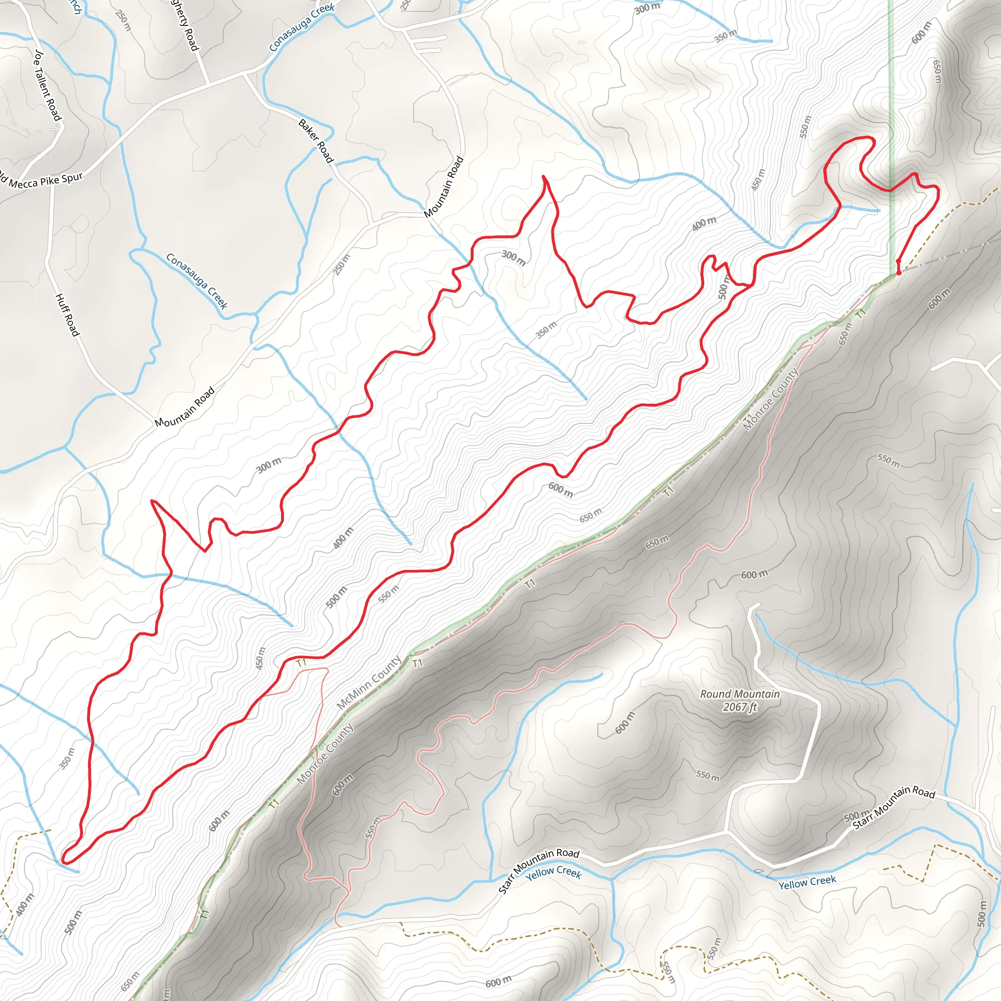 Hiwassee Horse Loop Trail mobile static map