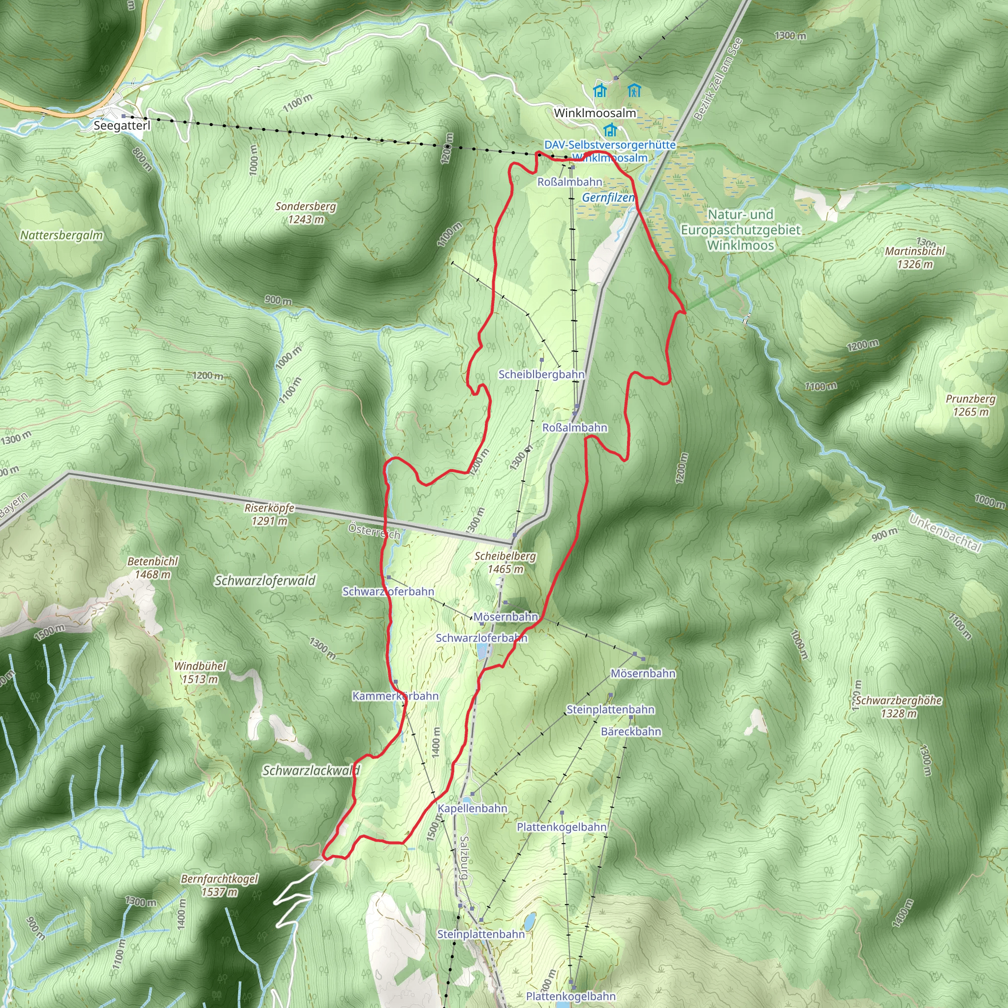 Wanderweg - Reit im Winkl and Nordalpenweg mobile static map