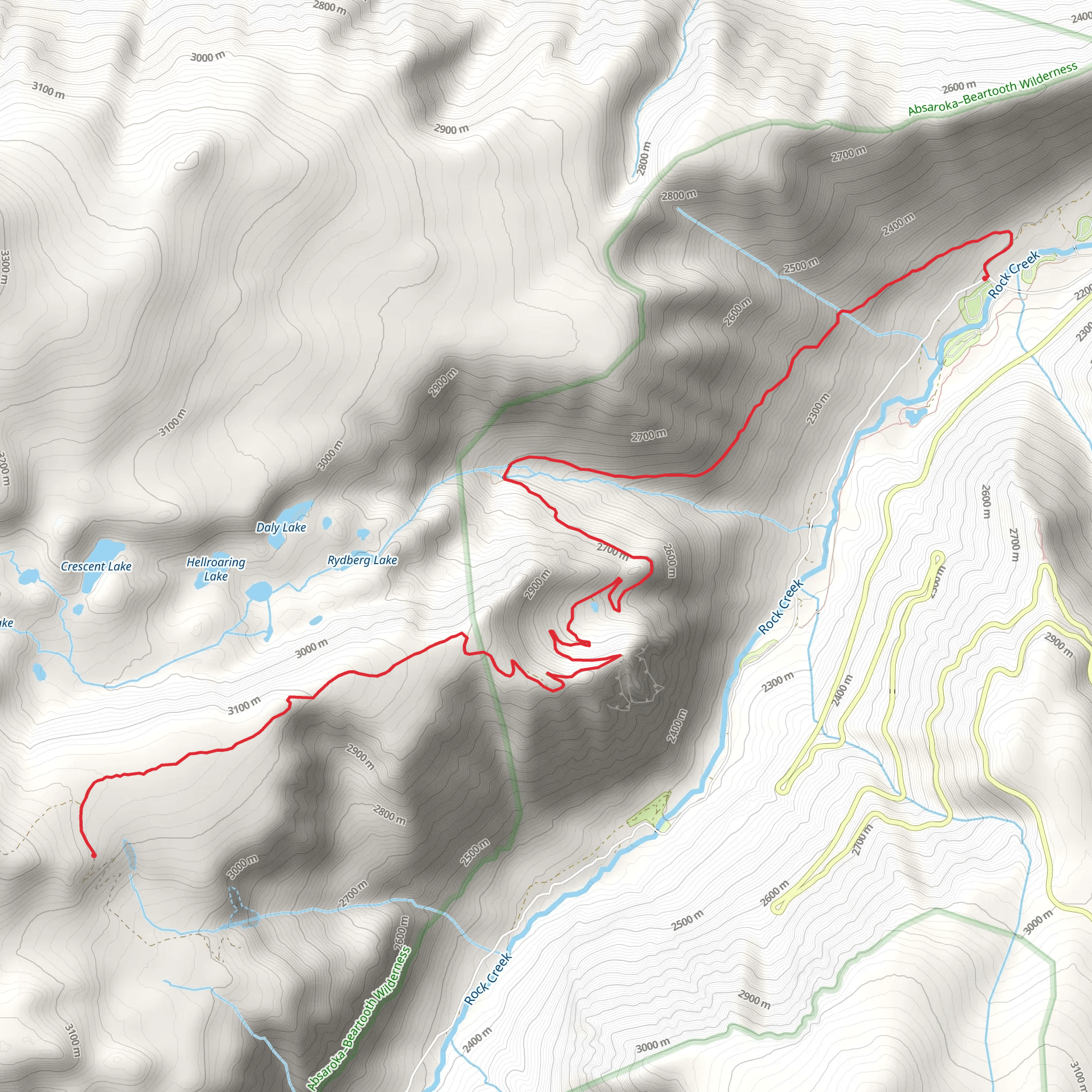 Hellroaring Creek mobile static map