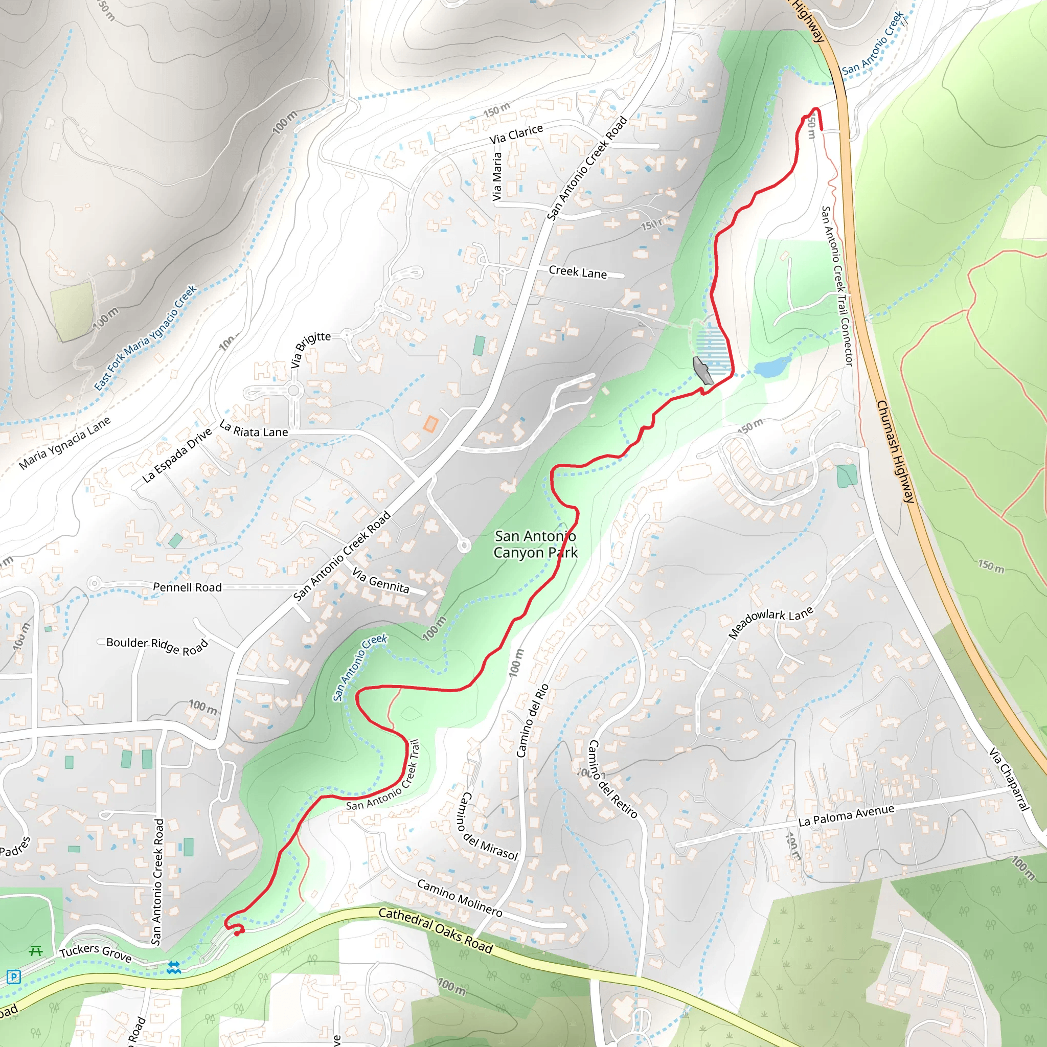 San Antonio Canyon Park mobile static map