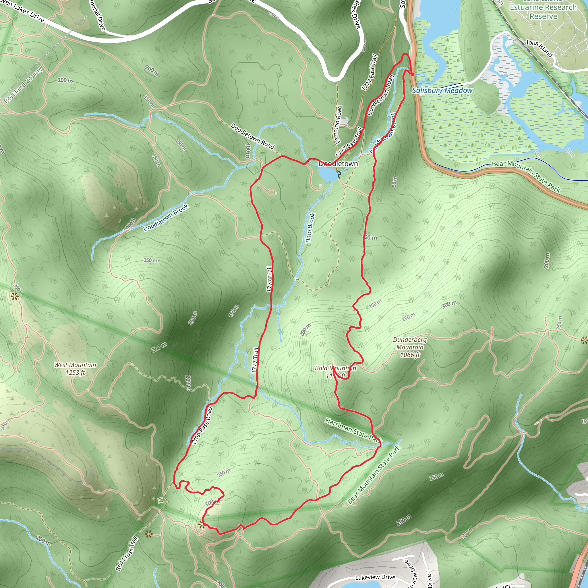 Bald Mountain and the Timp Loop via Cornell Mine Trail mobile static map