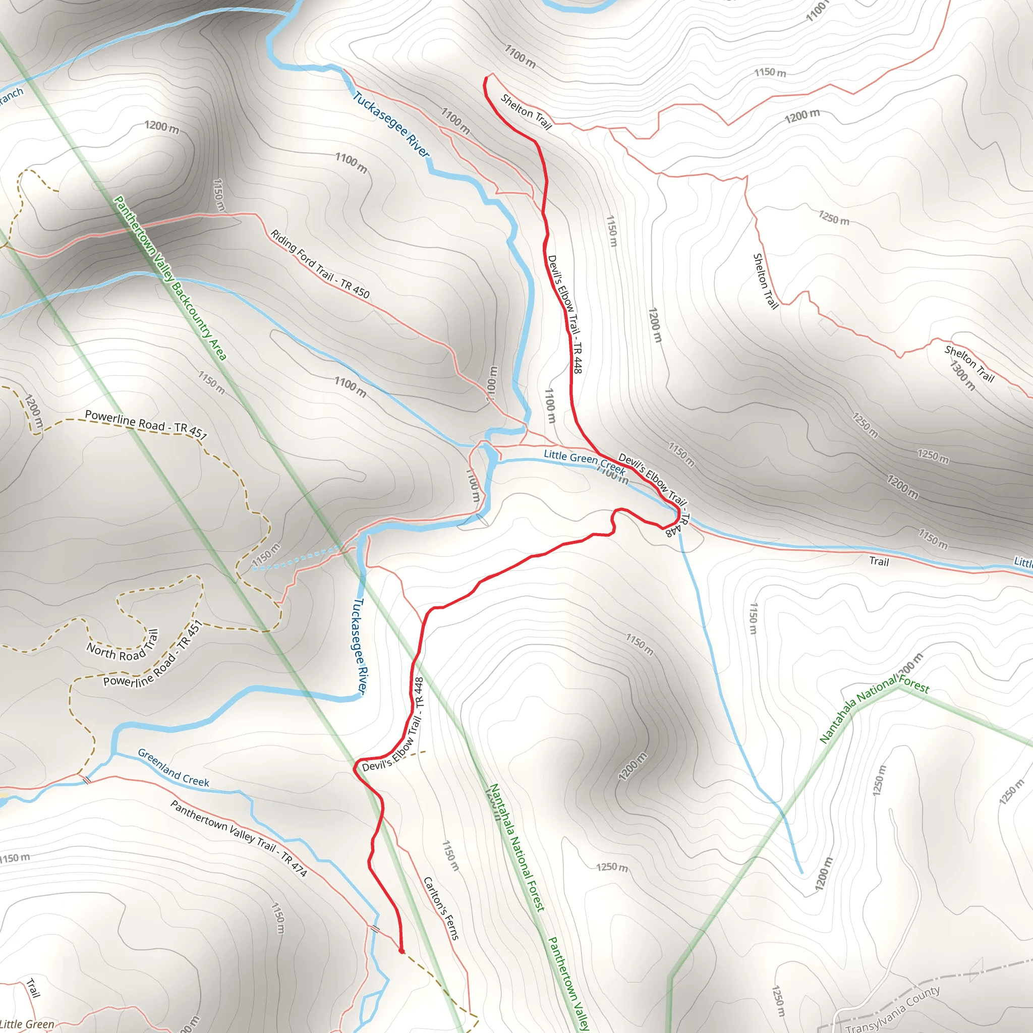 Devil's Elbow Trail mobile static map
